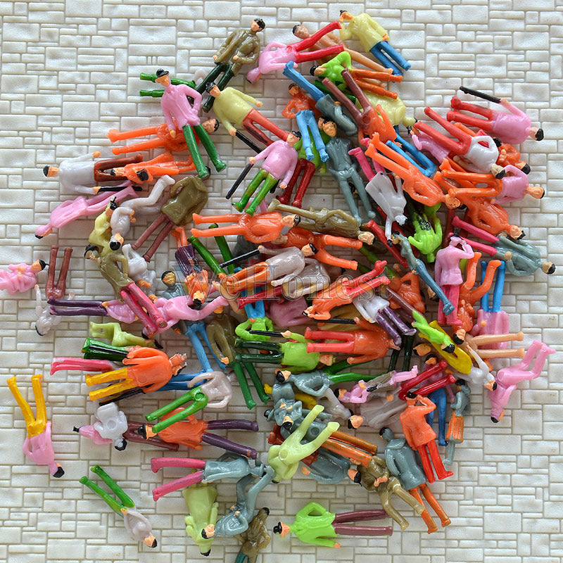300 pcs OO scale 1:76 Painted People passenger Figures