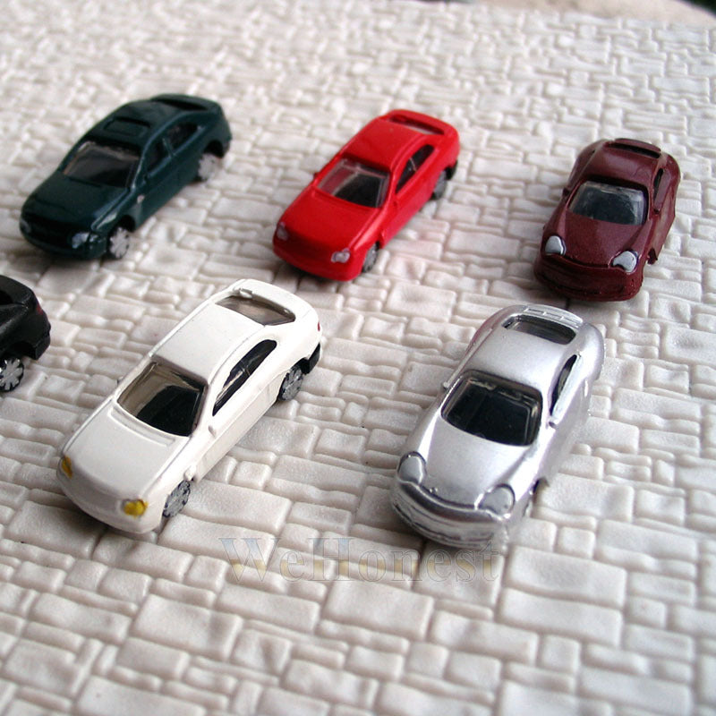 100 pcs N Scale 1/160th Nomally painted Model Cars #C