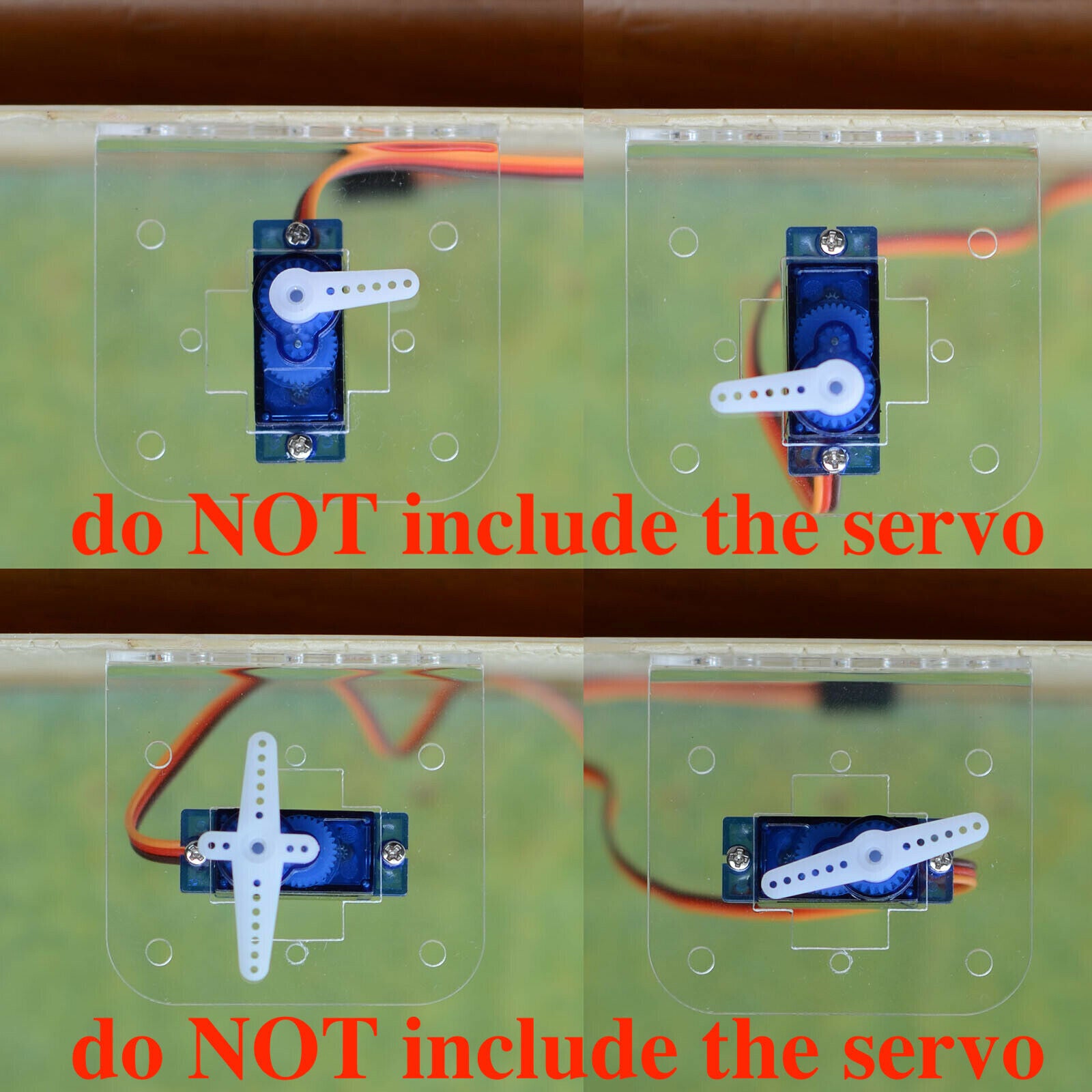 2 x Acrylic bracket installer for SG90 mini servo mounting stand crossing gate