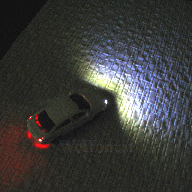 8 pcs HO Scale Model Lighted Cars with 12V LEDs lights