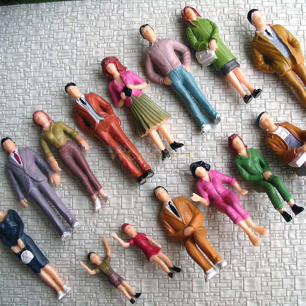 28 pcs G Scale 1:24 Painted Figure People passenger #F