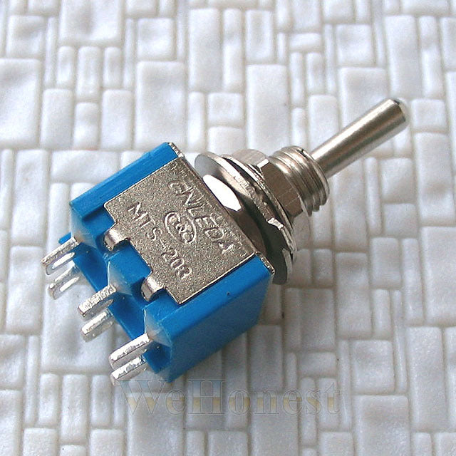 15 pcs Electric Toggle Switch DP3T On-Centre Off-On #B