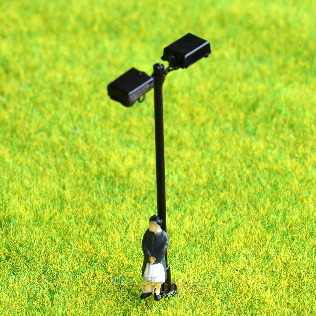 10 pcs HO scale Model Lampposts 12V street Lamp Courtyard Lights #048