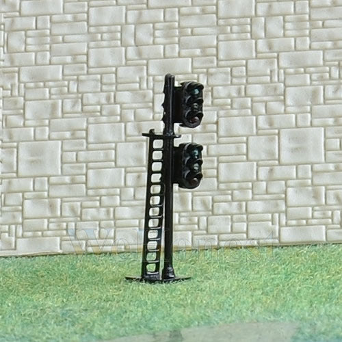 2 pcs N Scale 1:160 LEDs Made dual heads Railway Signals 3 over 3 G/Y/R G/Y/R #N