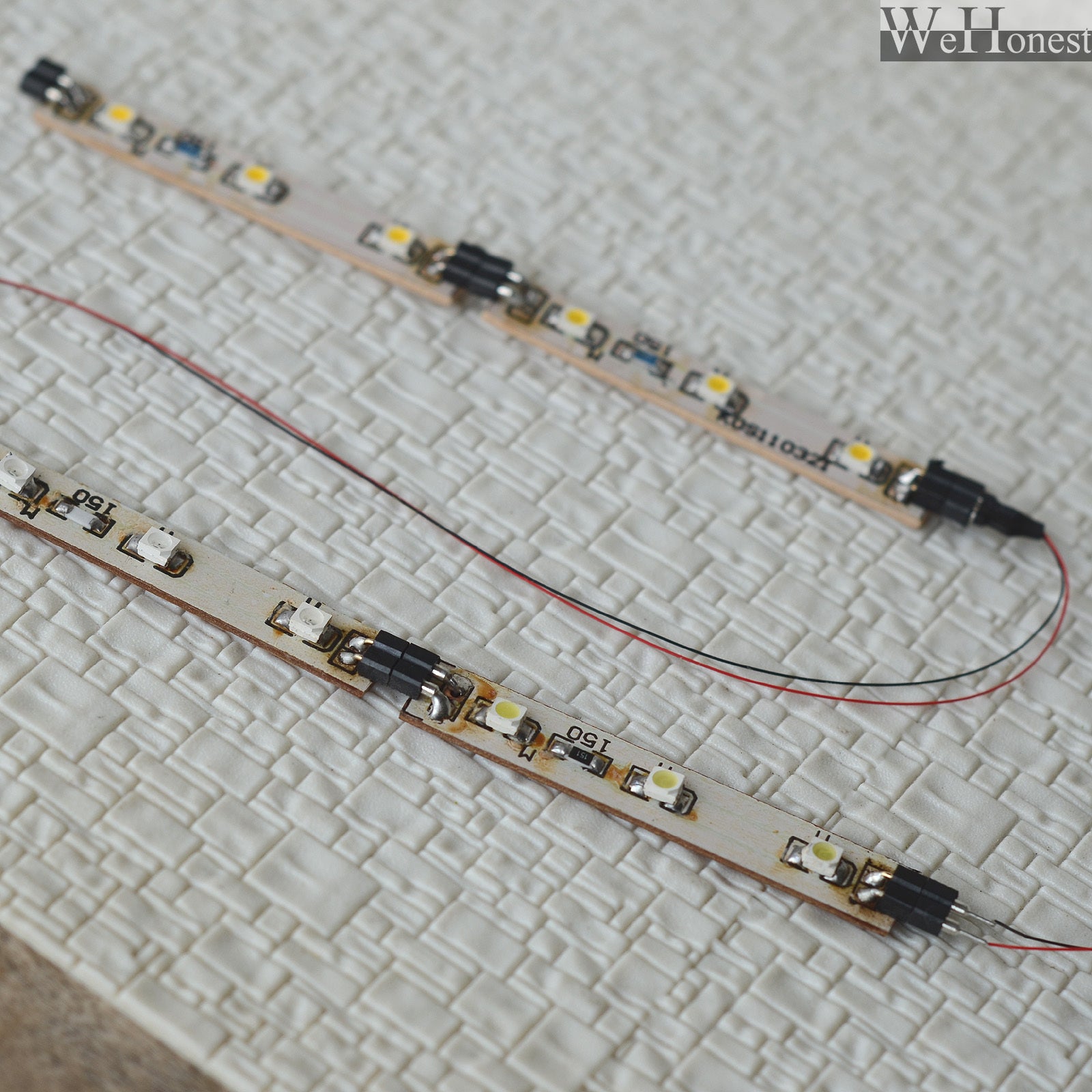4 x LED lighting strips + Extension Kit connector for passenger car coach lights