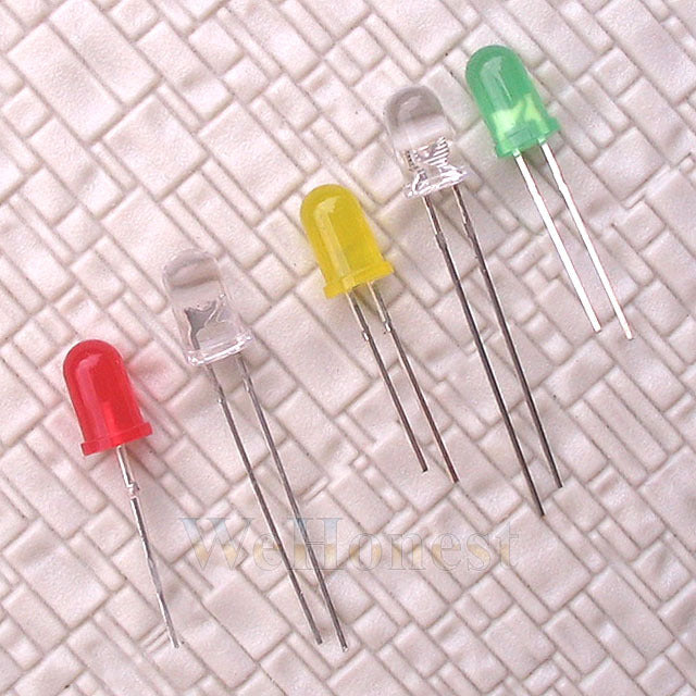 150 pcs 5mm Light Emitting Diode Assorted 5 Color LEDs