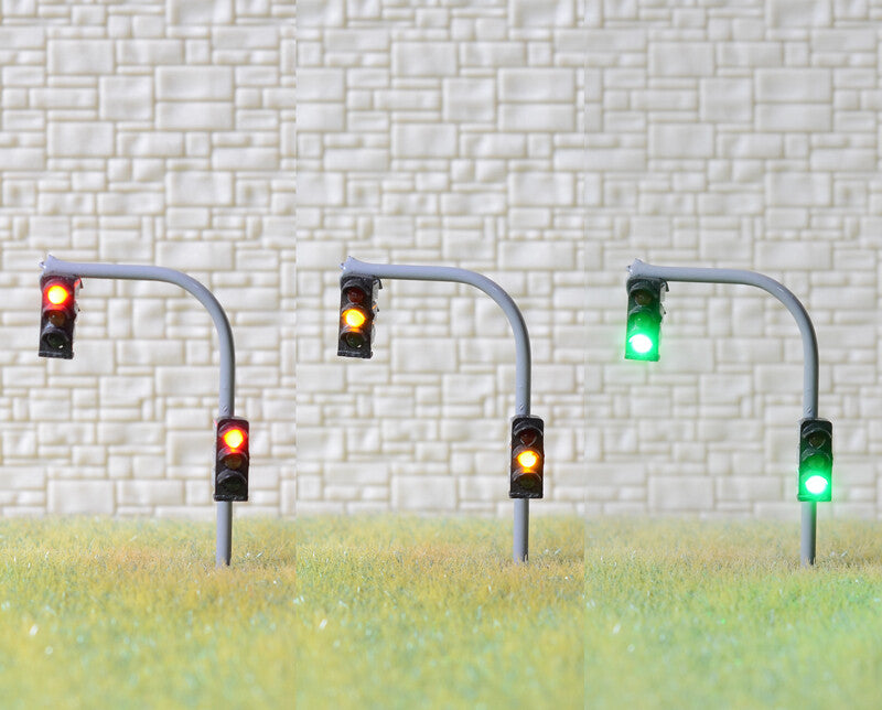 2 x traffic lights N crossing walk model LED pedestrian street signals #BB3C3NR