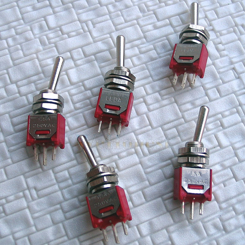 10 pcs Quality MINIATURE on/off Toggle SWITCHES #N
