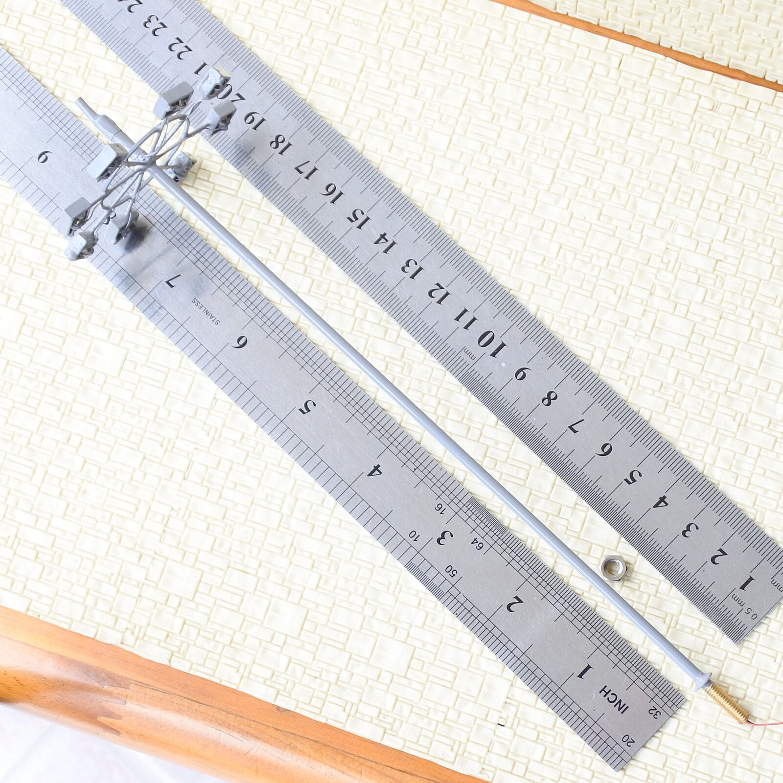 2 x O scale plaza lamppost model railroad street light LED made square lamp #G28