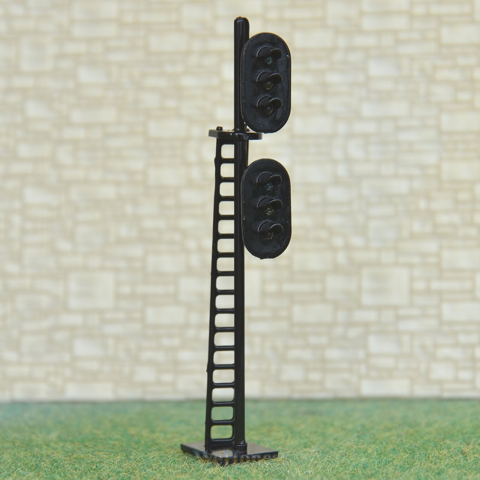 2 pcs HO Scale 1:87 LEDs Made dual heads Railway Signals 3 over 3 G/Y/R G/Y/R #N