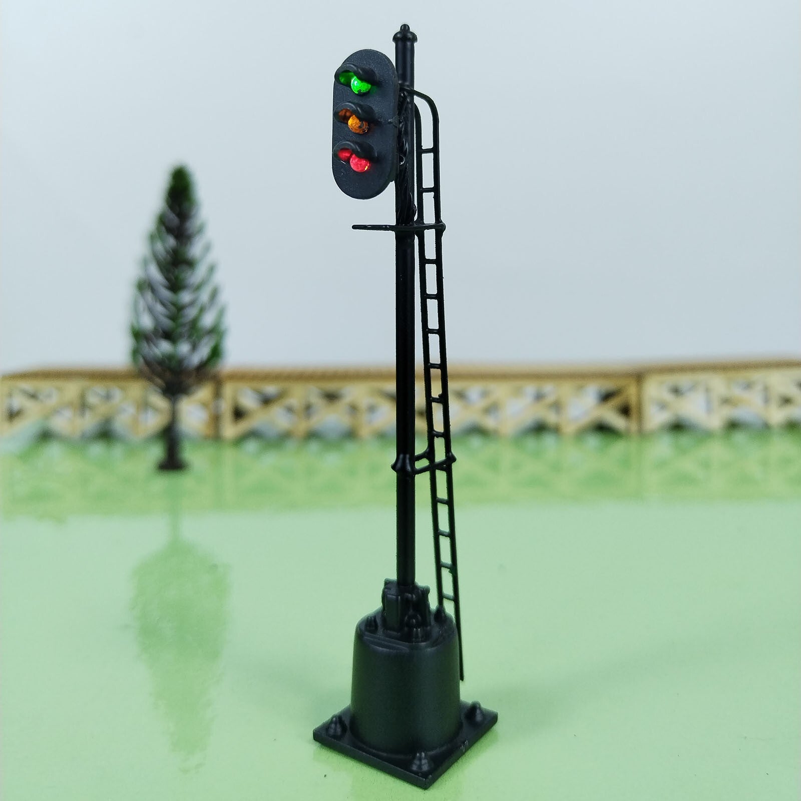 1 x HO scale model railroad 3 aspects block signal LED 3 colors light #K03SpBK