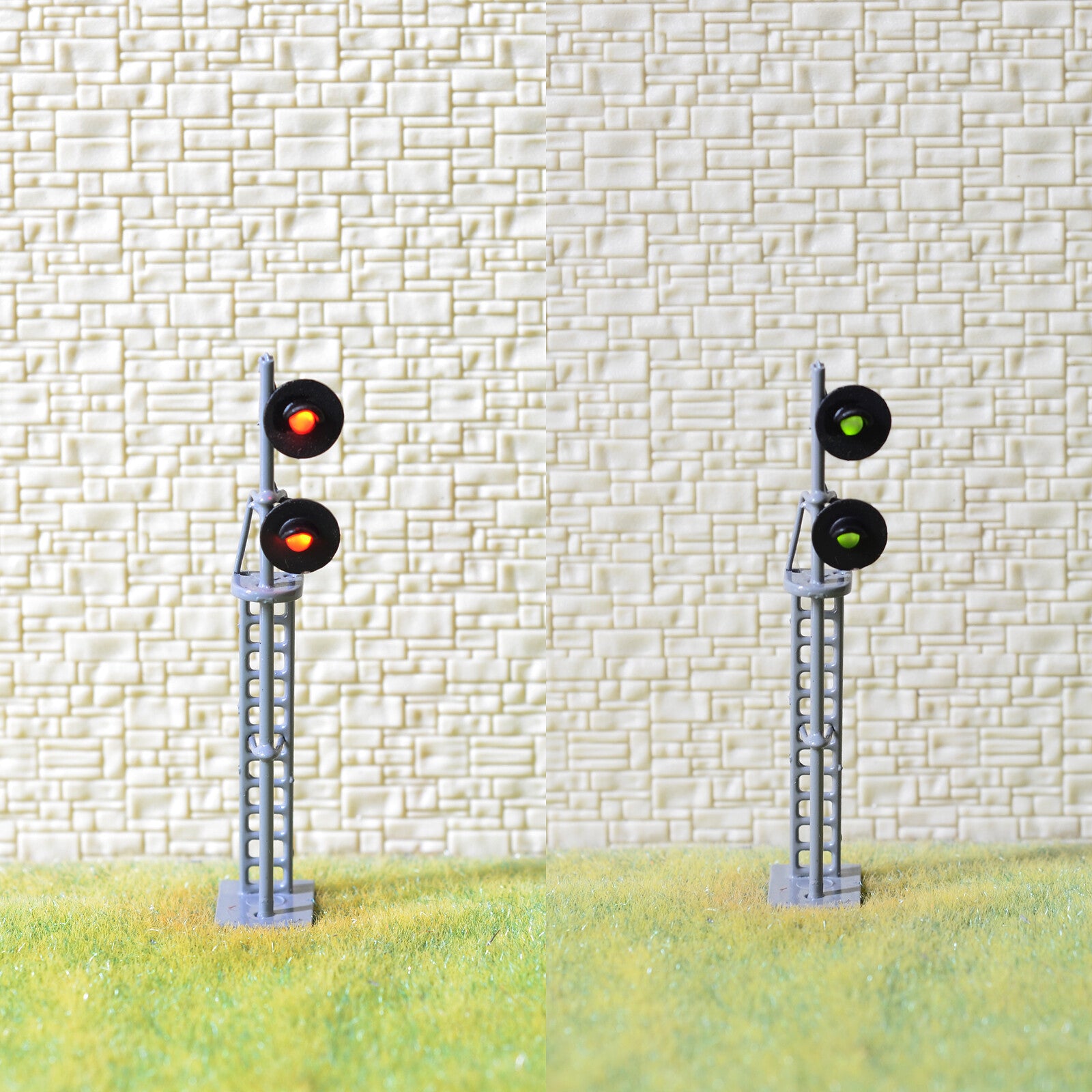 1 x HO scale searchlight block signal model train 2 color LED Red/Green #G2+2