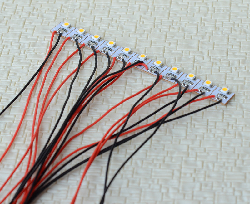 11 x pre-wired cold white 12V SMD LED building interior lighting with wires