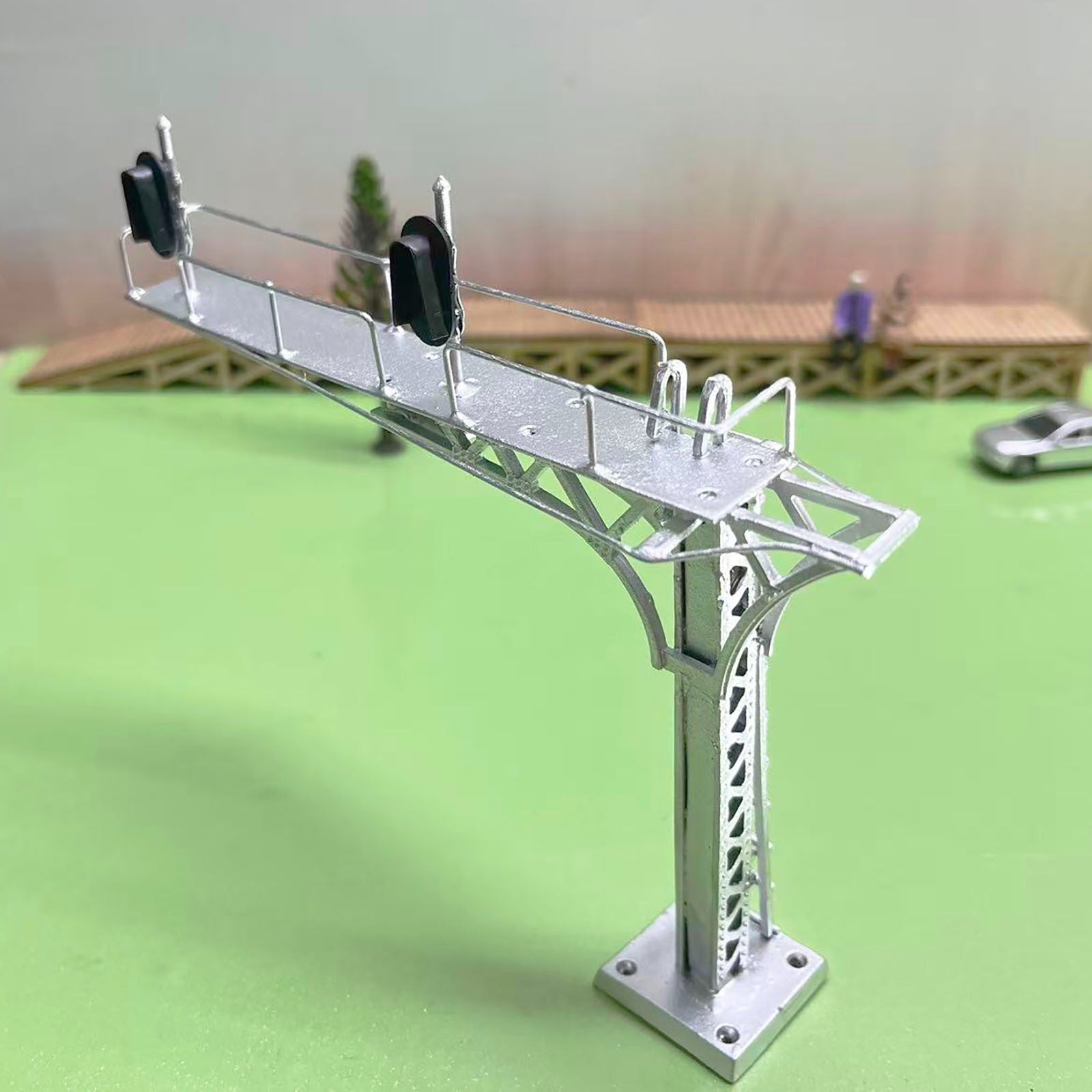 1 x HO OO cantilever Darth Vader signal bridge tricolor 2 tracks metal #DVc11