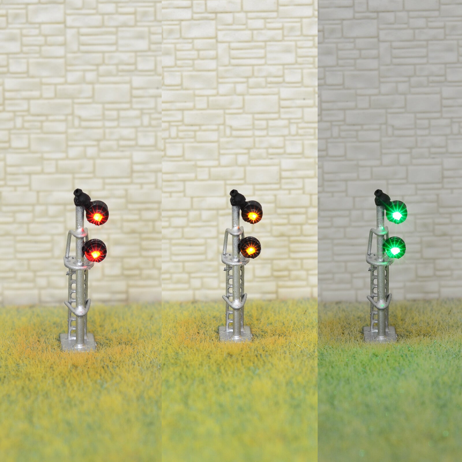 1 x N scale searchlight block signal model train 3 color SMD LEDs R/G/Y #SSNDS