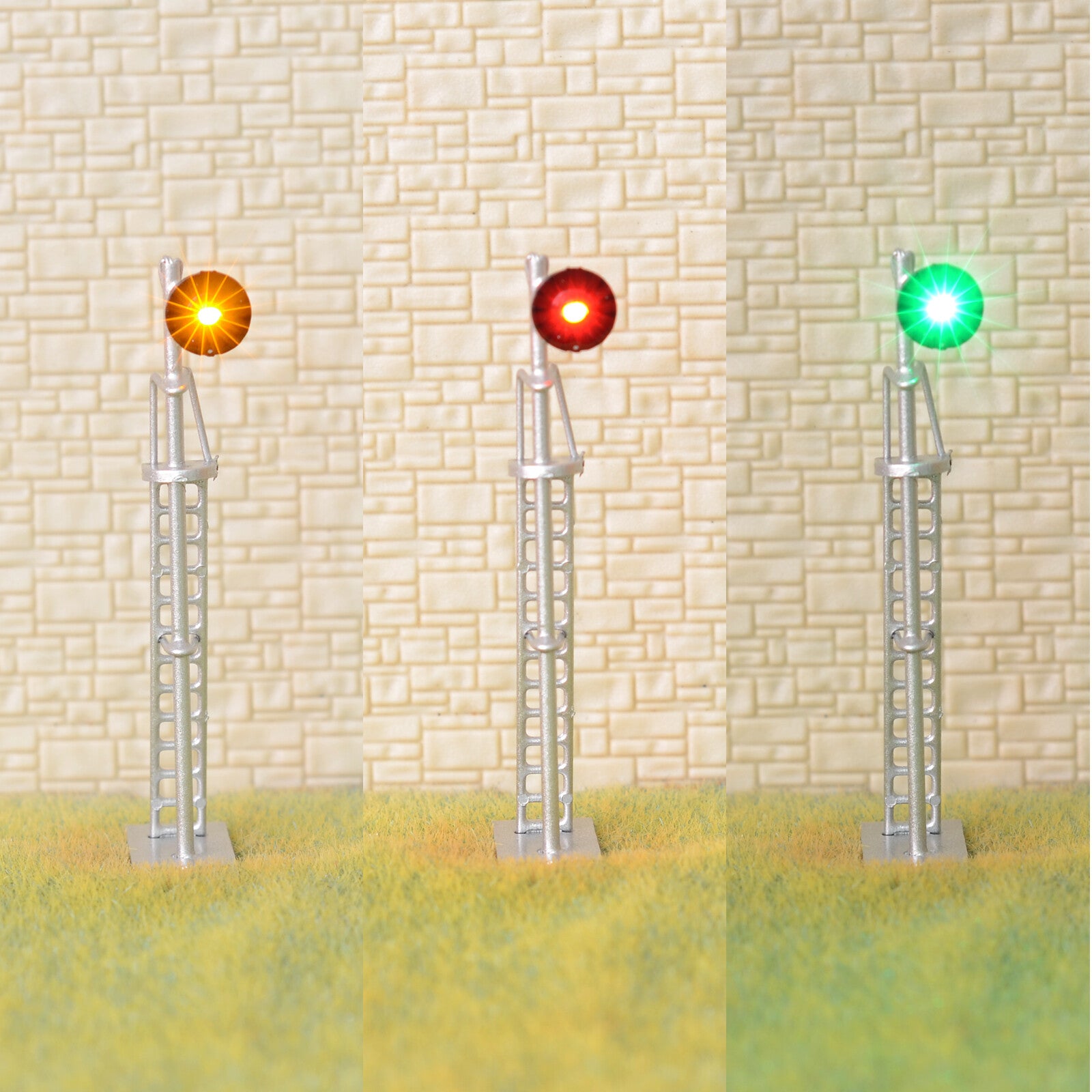 1 x HO scale searchlight block signal model train 3 color SMD LED R/Y/G #87S3