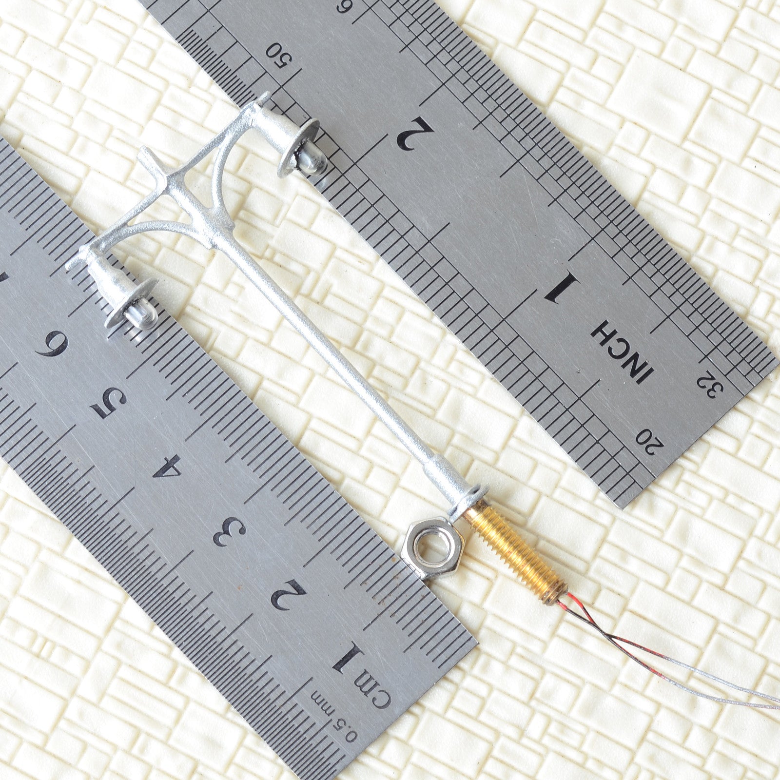 5 x OO / HO scale LED street light railroad path lamp post + resistors #512SL