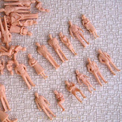 130 pcs O Scale 1:48 Unpainted Figure people passengers