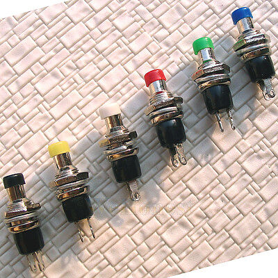 18 x Momentary Push Button Switches Multi-Colors N/Open