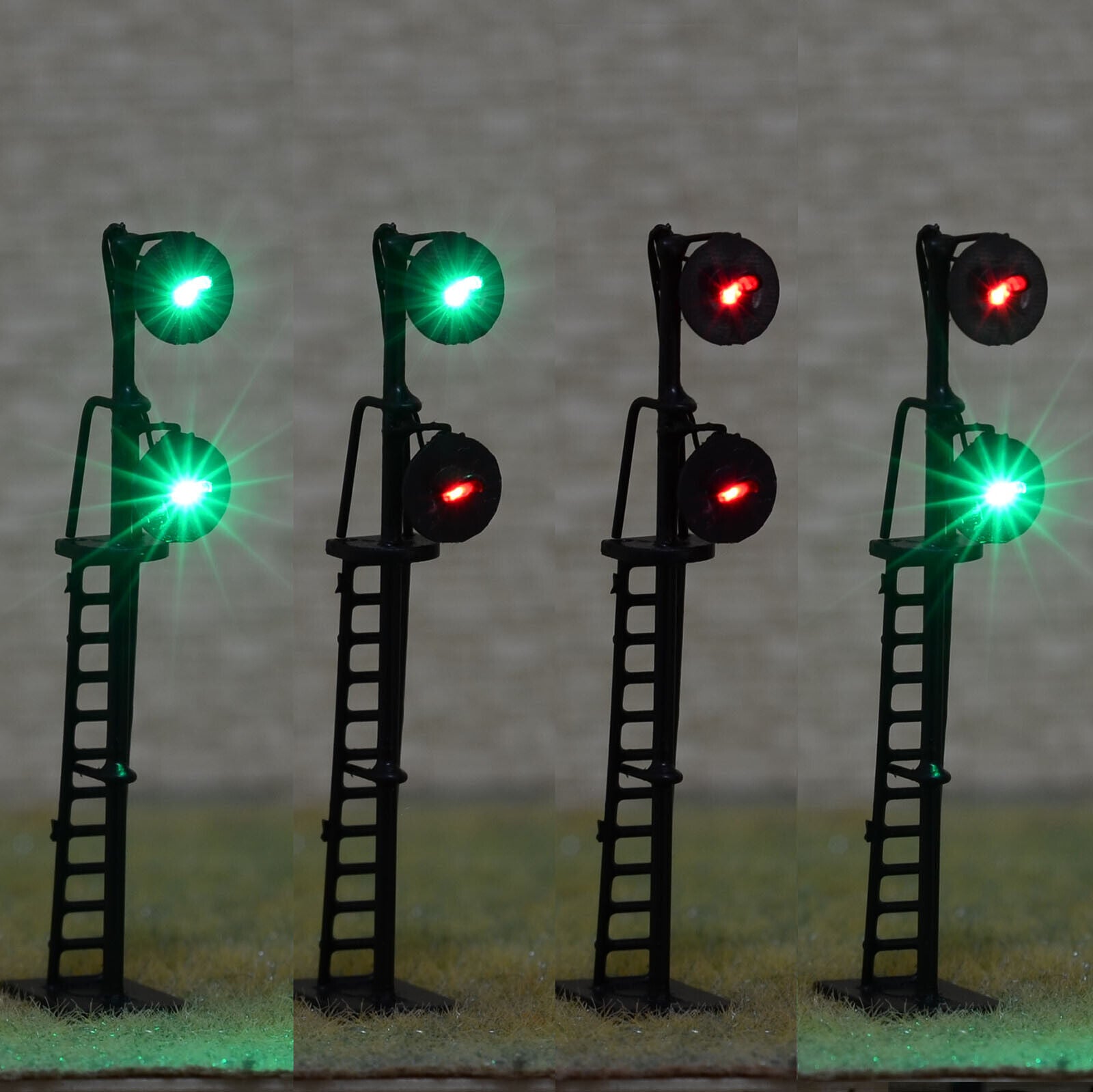 1 x HO scale searchlight signal model train bi-colors 2 targets LEDs R/G #B22