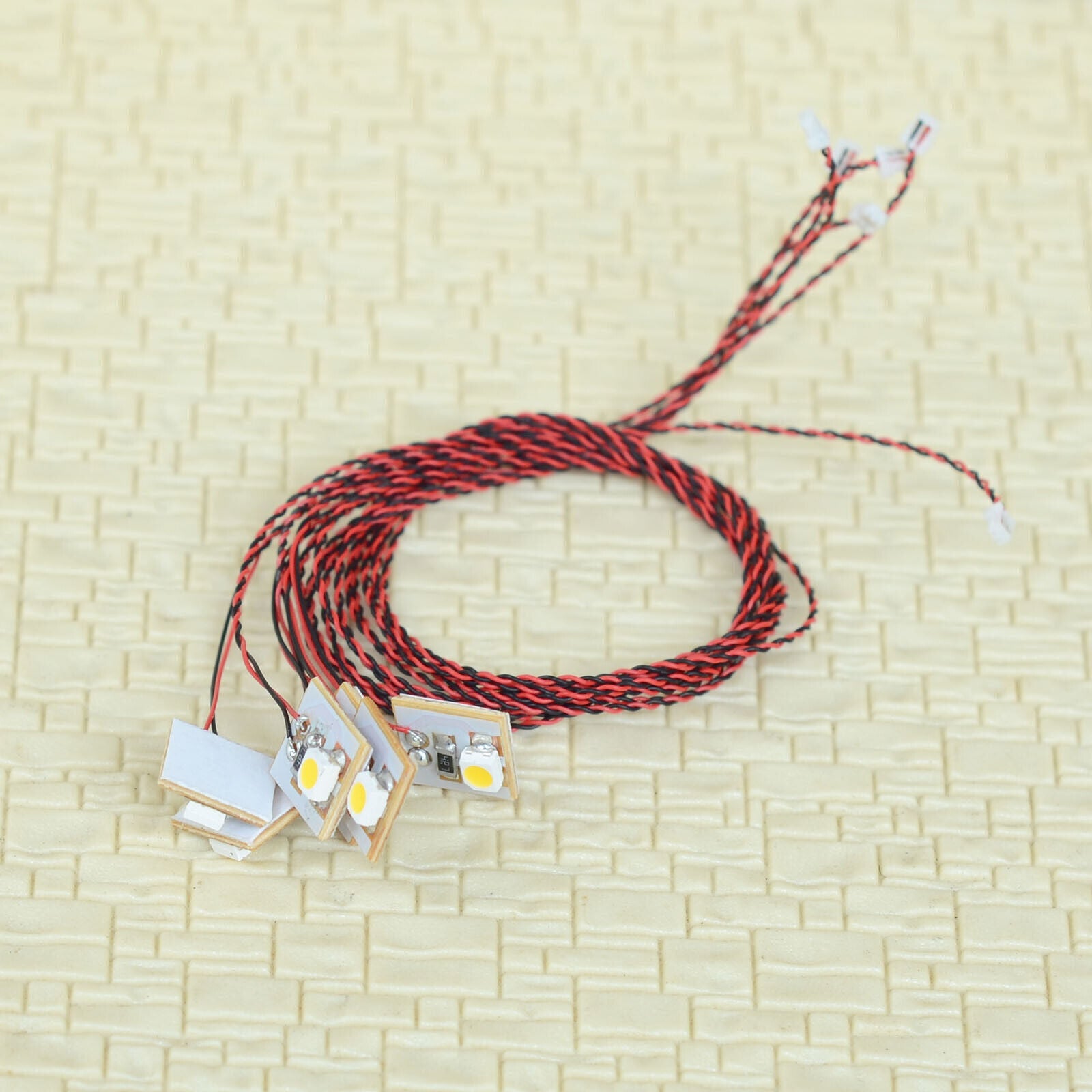 6 x PNP wired SMD LEDs 3V warm white building interior passenger car lighting
