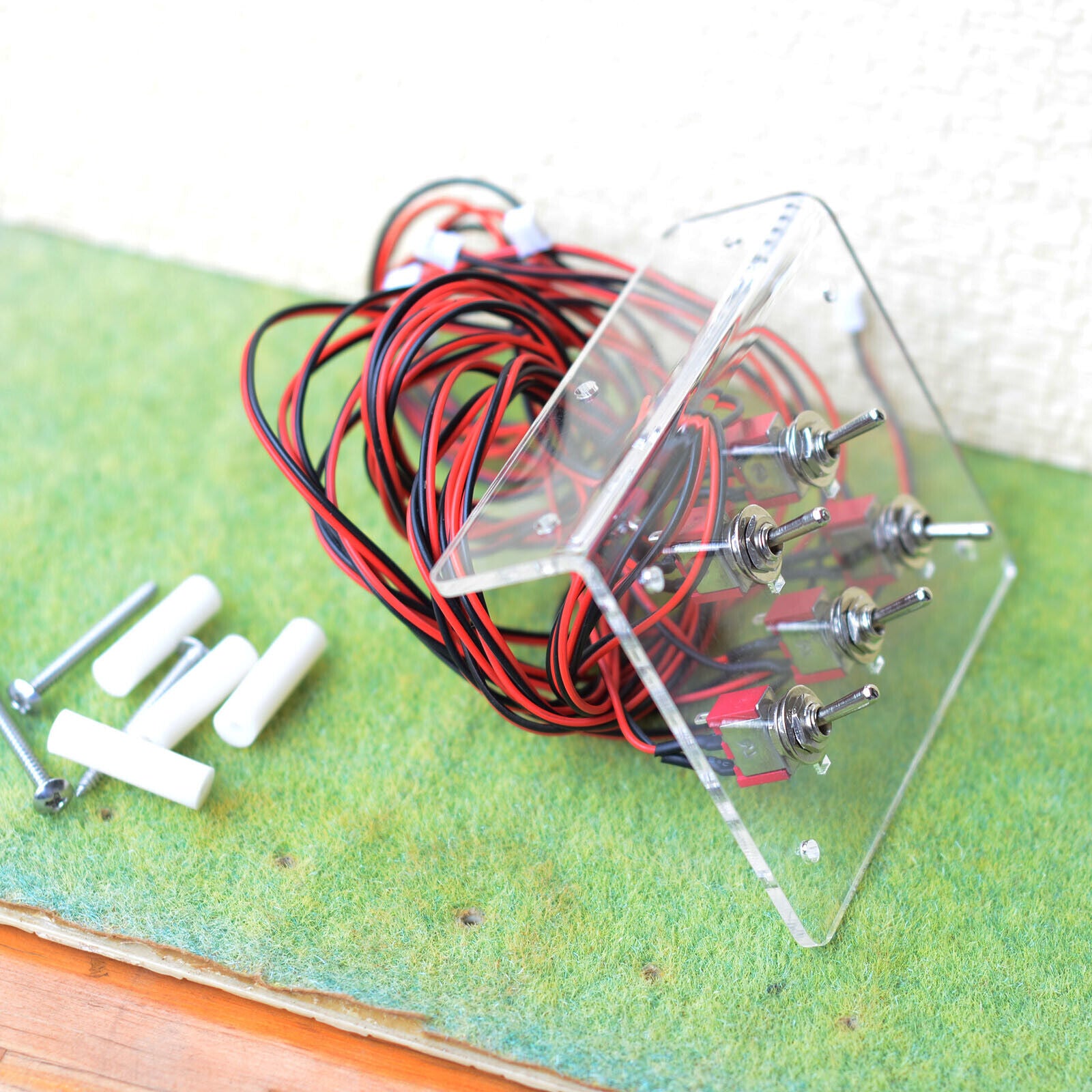 5 x wired 1m toggle switches mounted on board power control panel side install